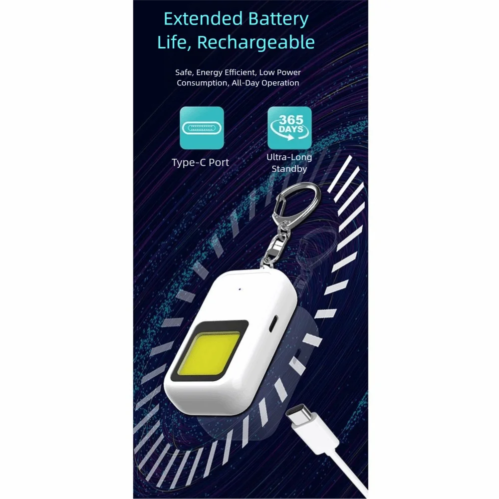 130 DB Safe Sound Personal Alarm Low Battery Notice 2 Modes Alarm Personal Security Alarm Waterproof with Hanging Hook