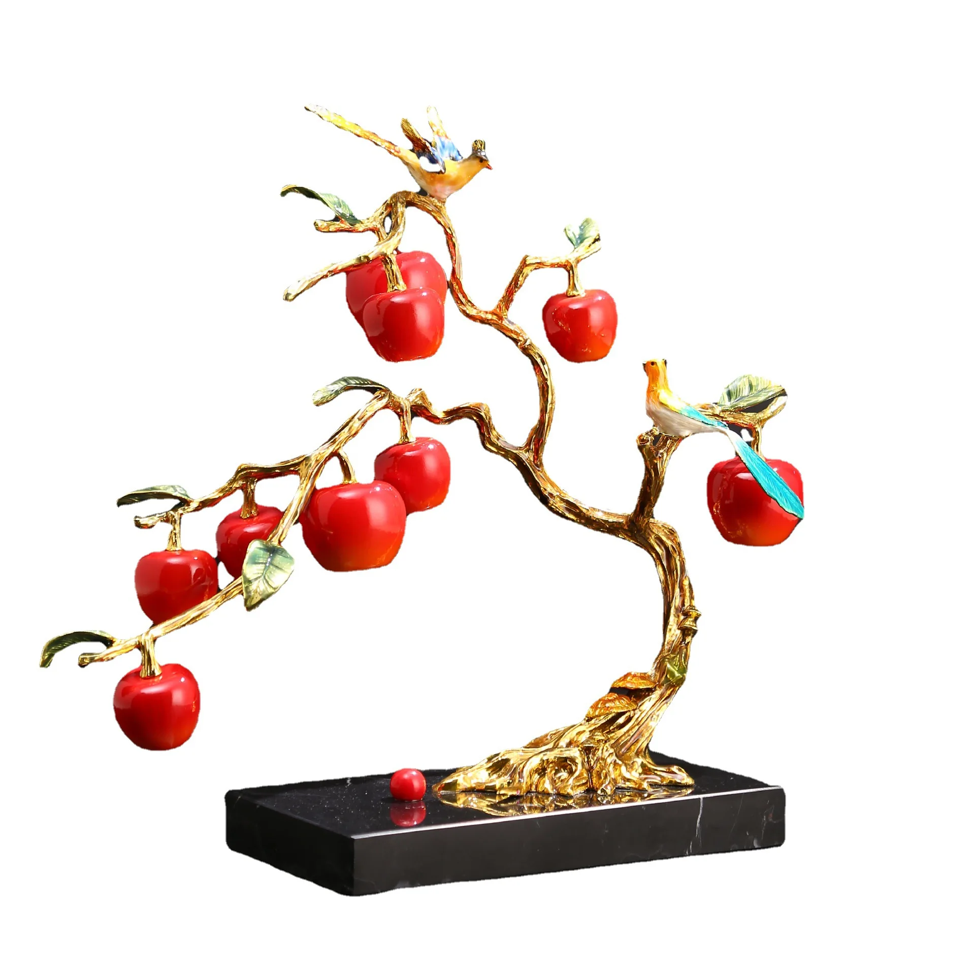 

TV cabinet ornament apple, new Chinese living room entrance decoration, home accessories