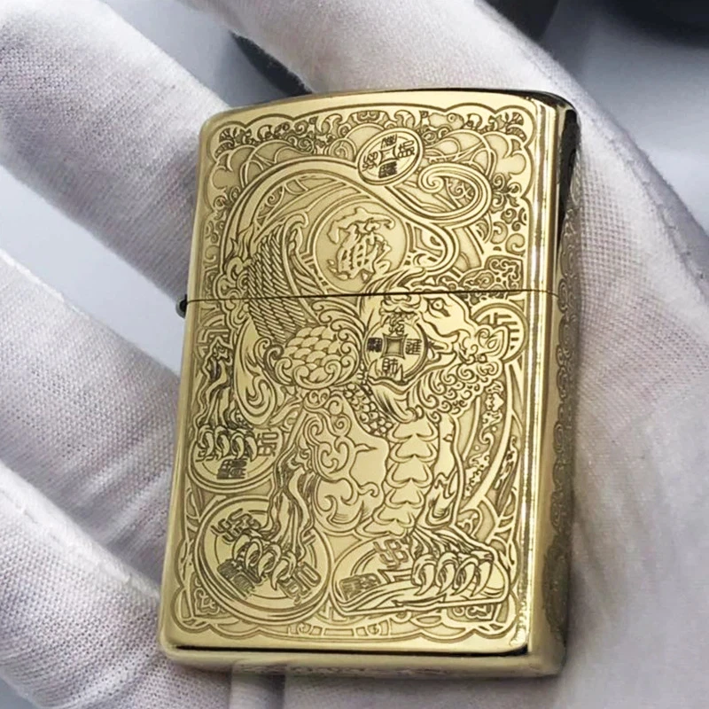 

ZORRO Money-swallowing PI Xiu, изысканно вырезанный из латуни, винтажное ветрозащитное колесо для зажигания, креативный аксессуар для сигарет.