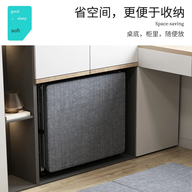 Office lunch break artifact folding single hospital escort hard board sponge camp bed