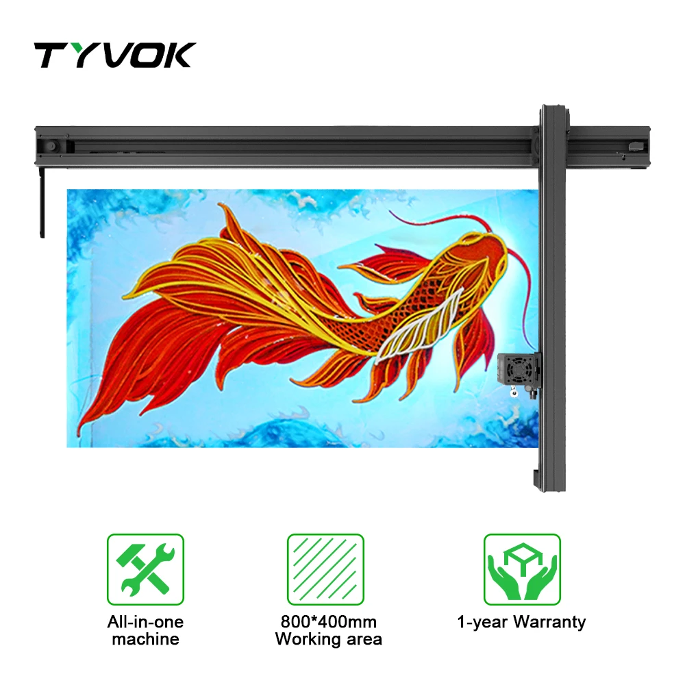 

Tyvok 10w Laser Engraver Spider A1 800L Foldable DIY 20w Laser Cutting Engraving Wireless Control for Wood Leather Metal Acrylic