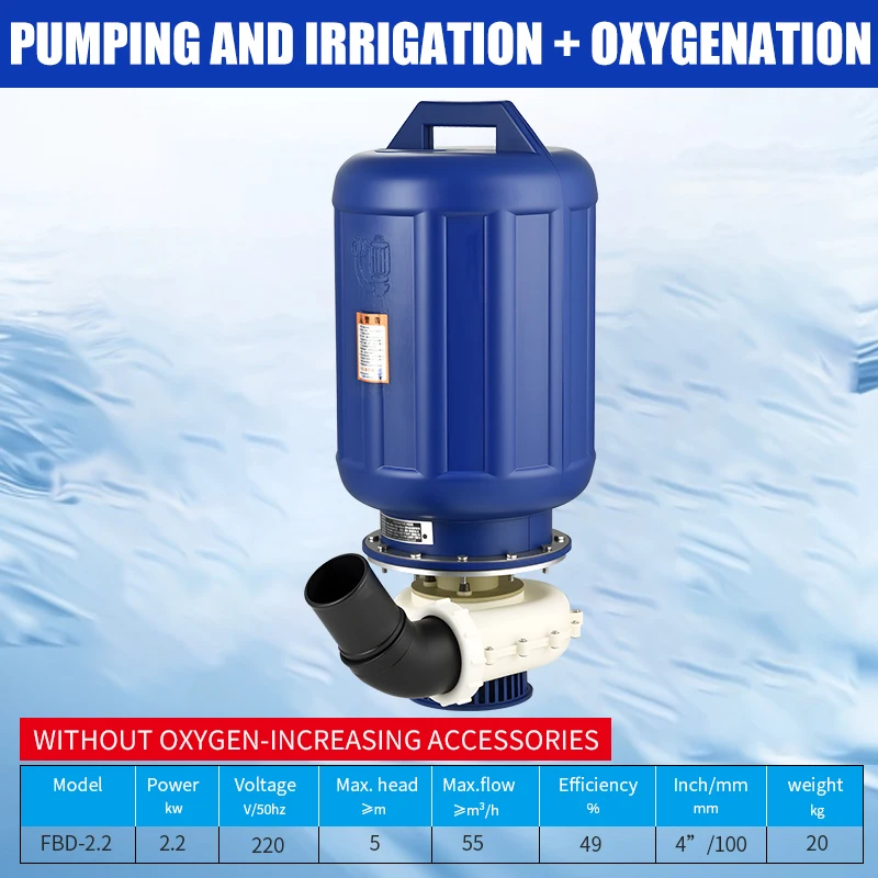 Plastic Shell Copper Core Pumping Float Pump For Pond Pumping, Measuring Three Inches And Four Inches