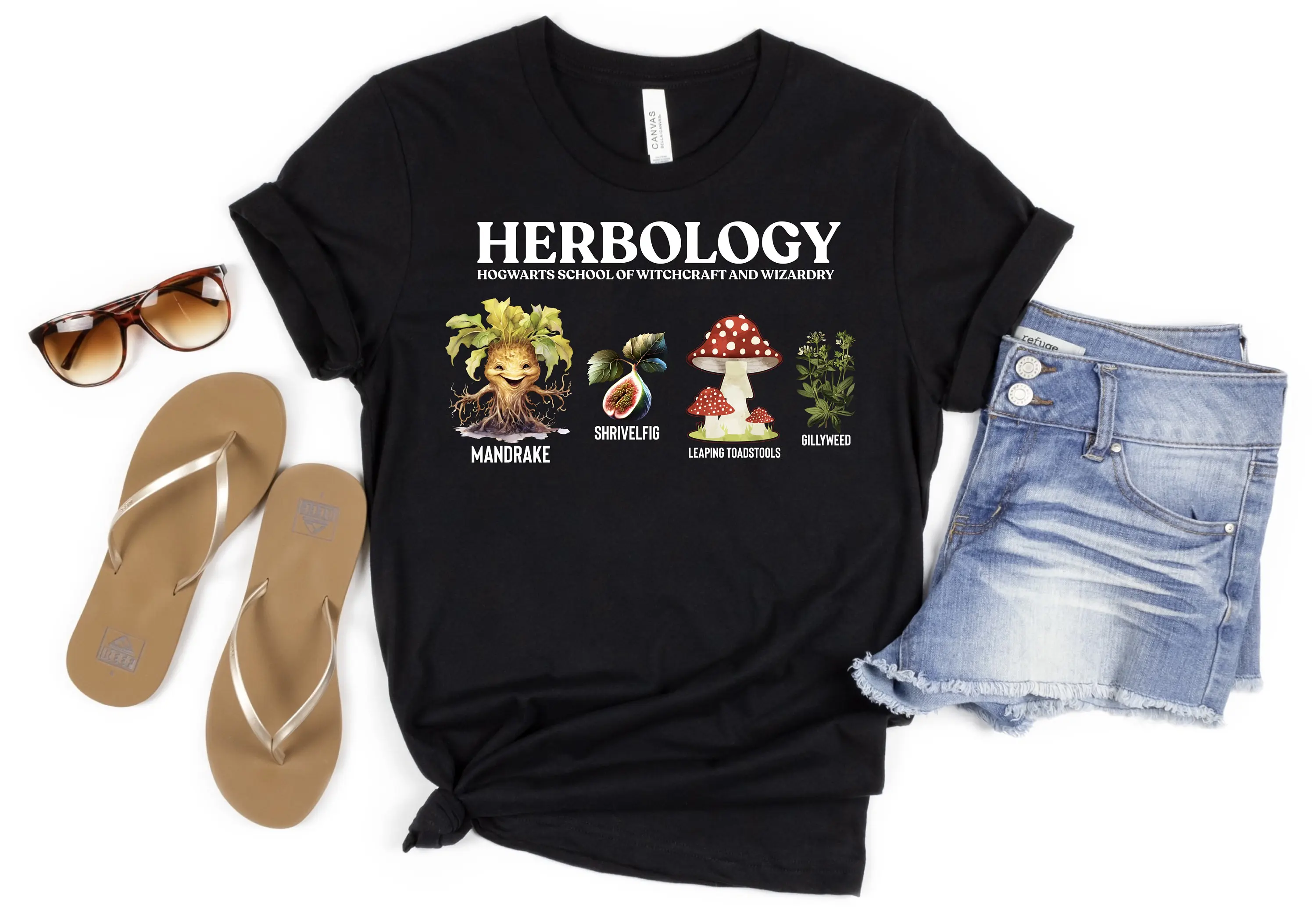 Herbology Plants T Shirt For Plant Lover Botanical Wizard Pottery Gardening