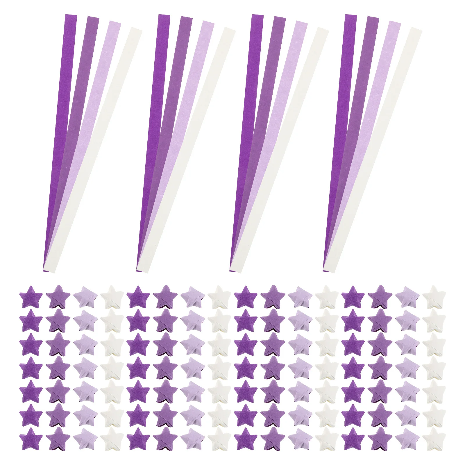 1560개 색상 종이 스트립 그라데이션 접기 행운의 별 종이 스트립 DIY 수공예 스크랩북 학교 공예용