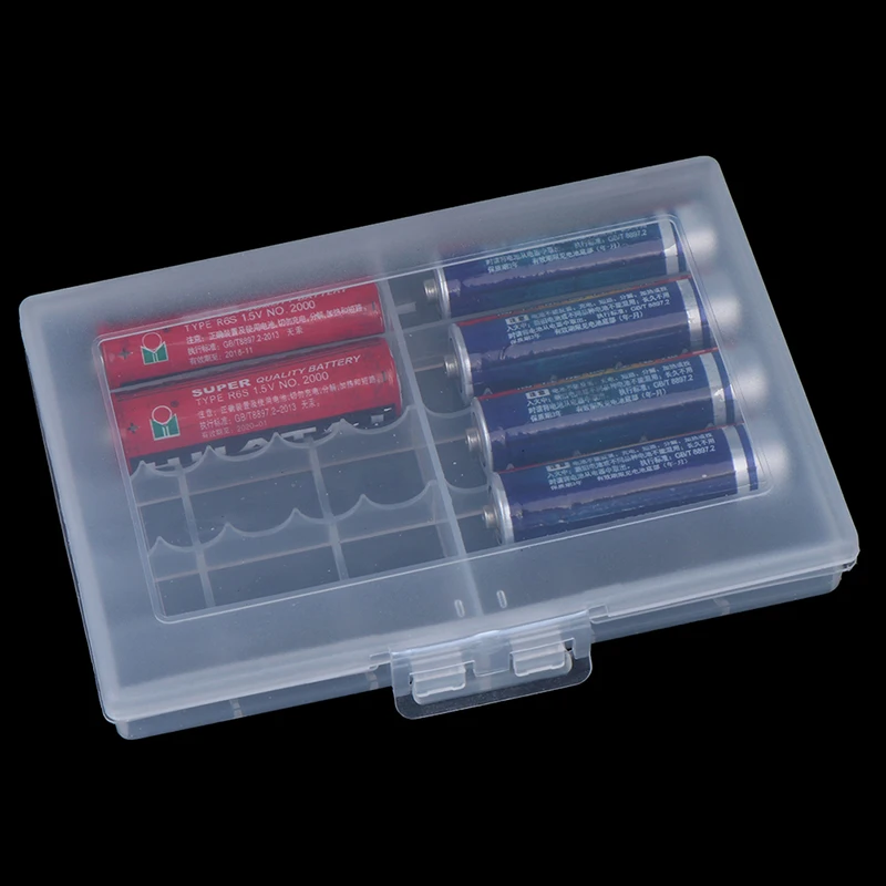 Plastic Battery Holder Box Organizer Container Storage Boxes Case Cover For AA & AAA