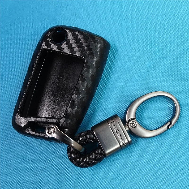 Car Key Case Cover For Volkswagen VW Golf 7 GTI R MK7 Tiguan Carbon Fiber Car Key Bag Shell Holder Fob Keyring Keychain view 5