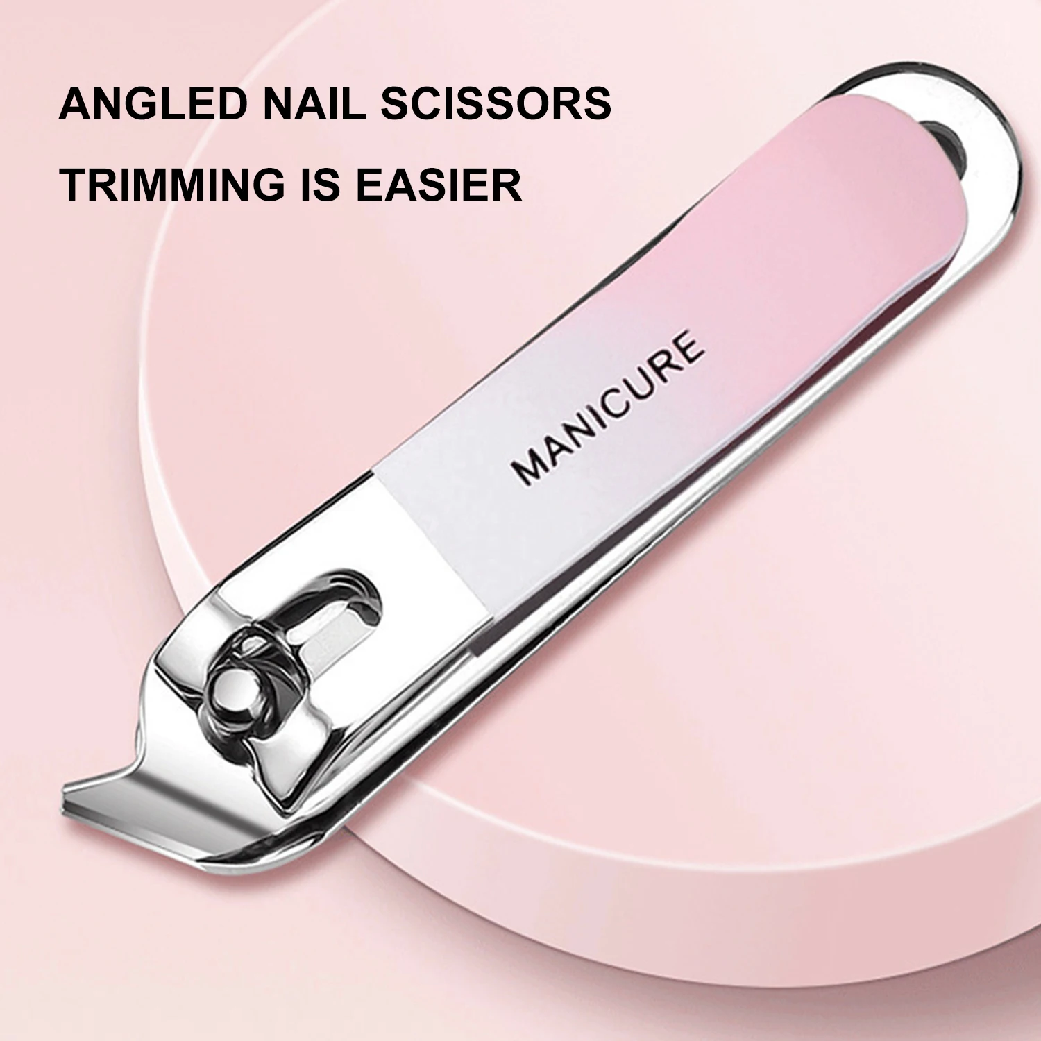 Caliyi-ポータブルネイルクリッパー、フィンガーネイルファイル、足の爪カッター、防滴はさみ、ネイルアートマニキュアツール、4個