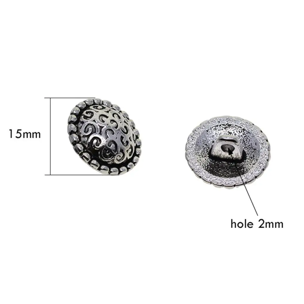 30pcs 1-Hole Shank Buttons Vintage Sewing Buttons DIY Scrapbook Accessories