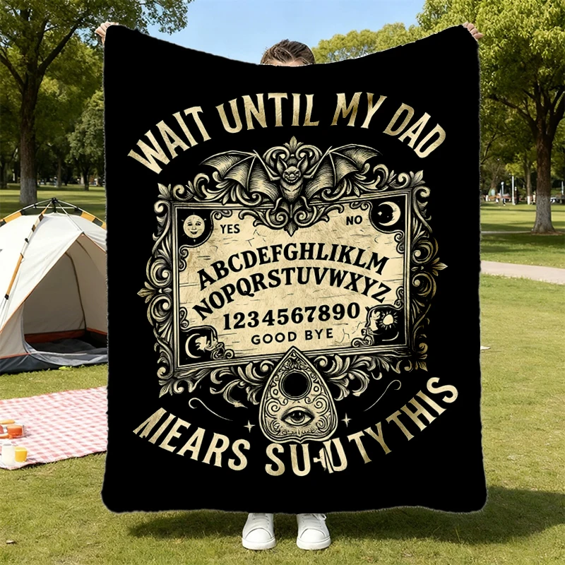 Wait Until My Dad Hears about This Comfort Flannel Blanket, Dark Humor Dad Memorial Flannel Throw