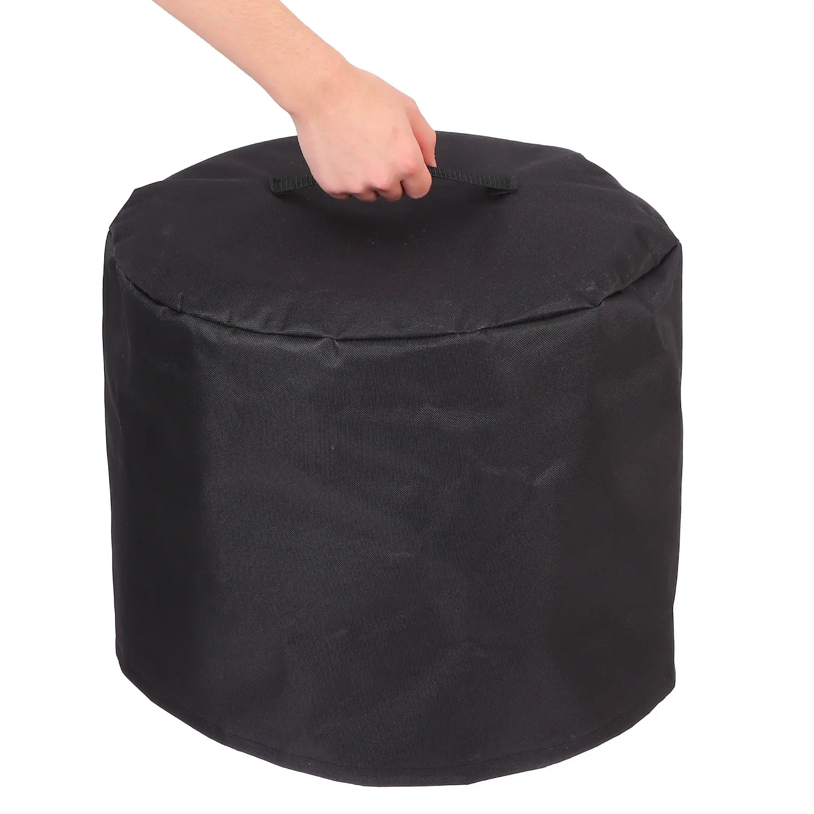 Portable Oxford Fabric Fire Pit Cover Waterproof Windproof Full Coverage for Outdoor Patio Garden Courtyard Fireplace Protection