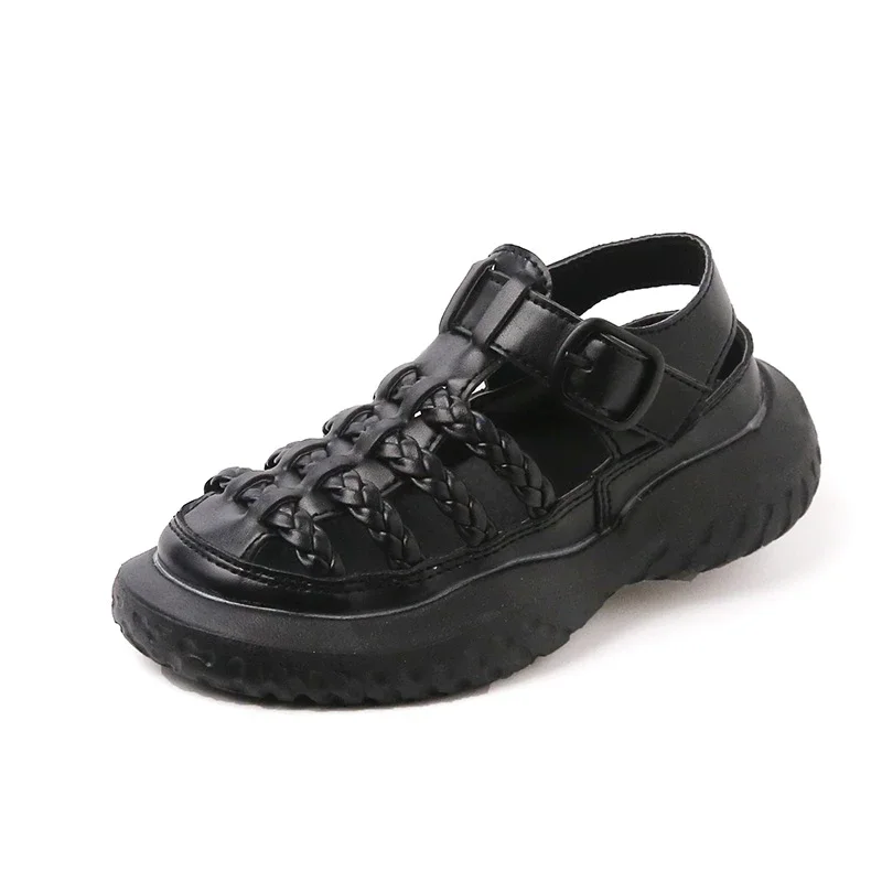 صنادل أطفال للبنات 2025 صيف جديد عصري على الطراز الكوري أحذية شاطئ رومانية ناعمة من الأسفل مضادة للانزلاق ومتعددة الاستخدامات #6