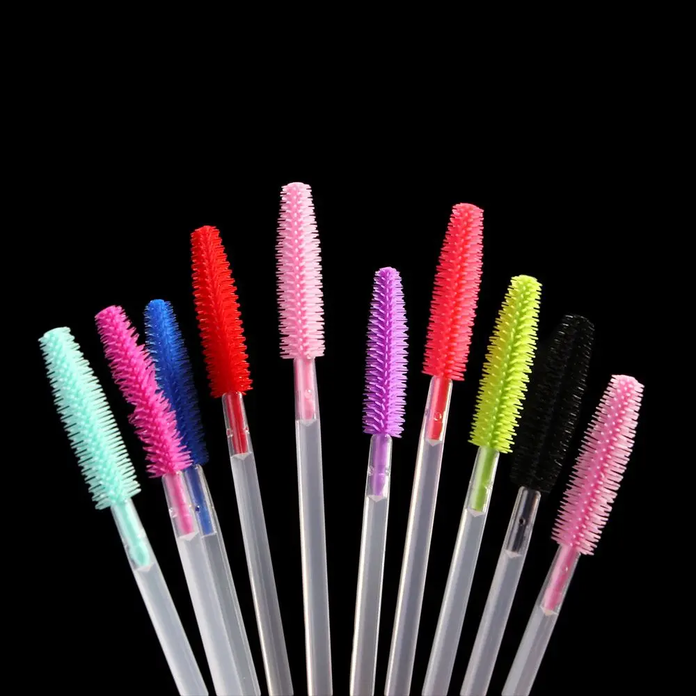 10 Stuks/Sset Wenkbrauw Kam Siliconen Mascara Wand Applicator Voor Wimper Verlenging Spoolers Wimpers Wegwerp Wenkbrauw Borstel