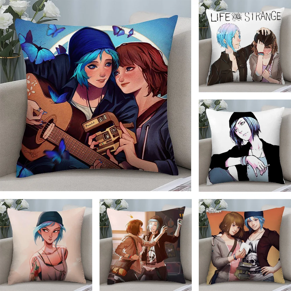 

Hot Life is S_Strange Anime Pillow Case Plush Fabric Soft Double Sided Print Sofa Cushion Cover Throw Pillow Covers