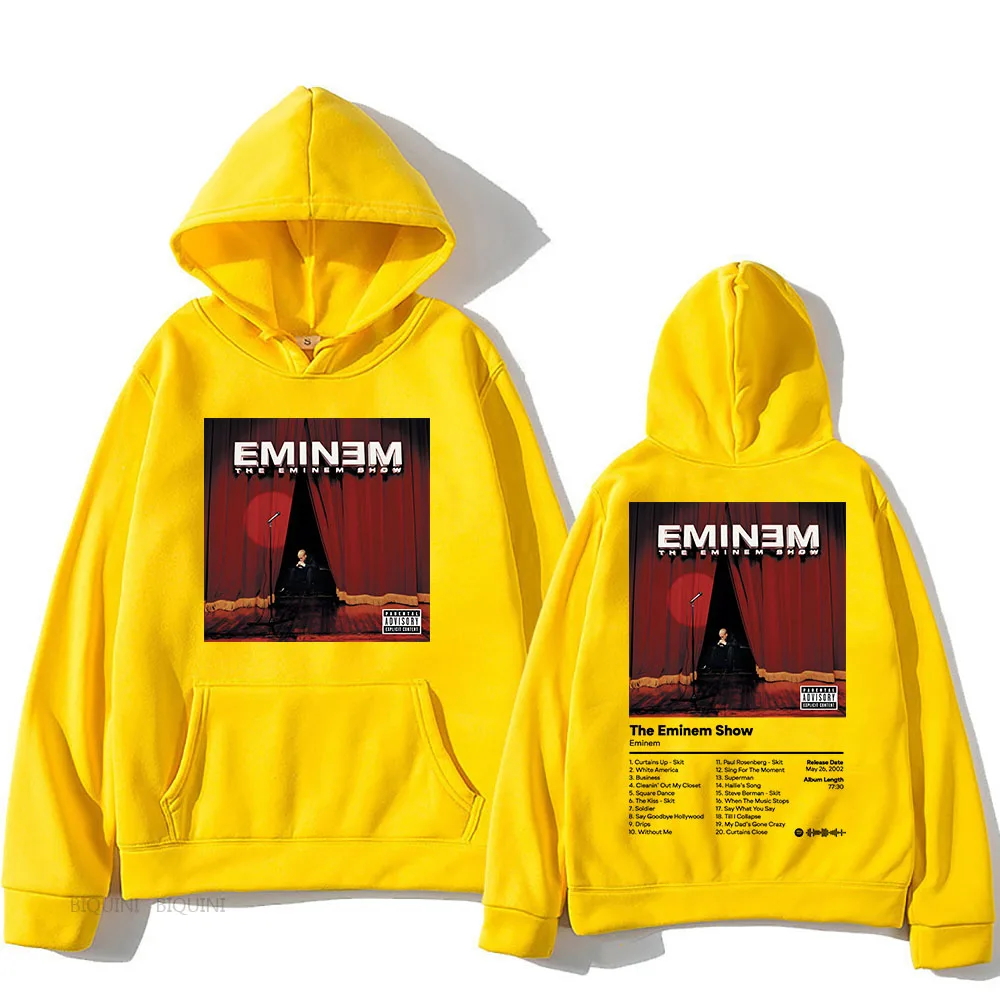 Eminem Encore Hoodies The Eminem Show Printing Sweatshirt for Male Long Sleeve Winter Hooded Pullovers Streetwear Unisex Hoodie