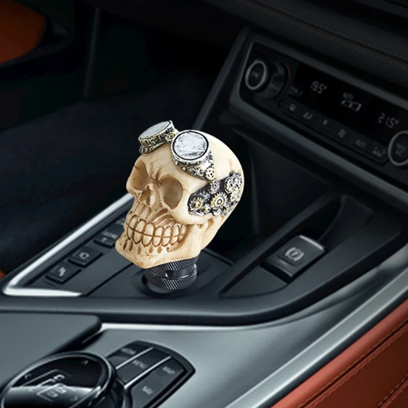 Car Interior Skull Gear Shifts Knob for Manual Transmission Eye Catching Skull Manual Shifts Knob Auto Gear Lever