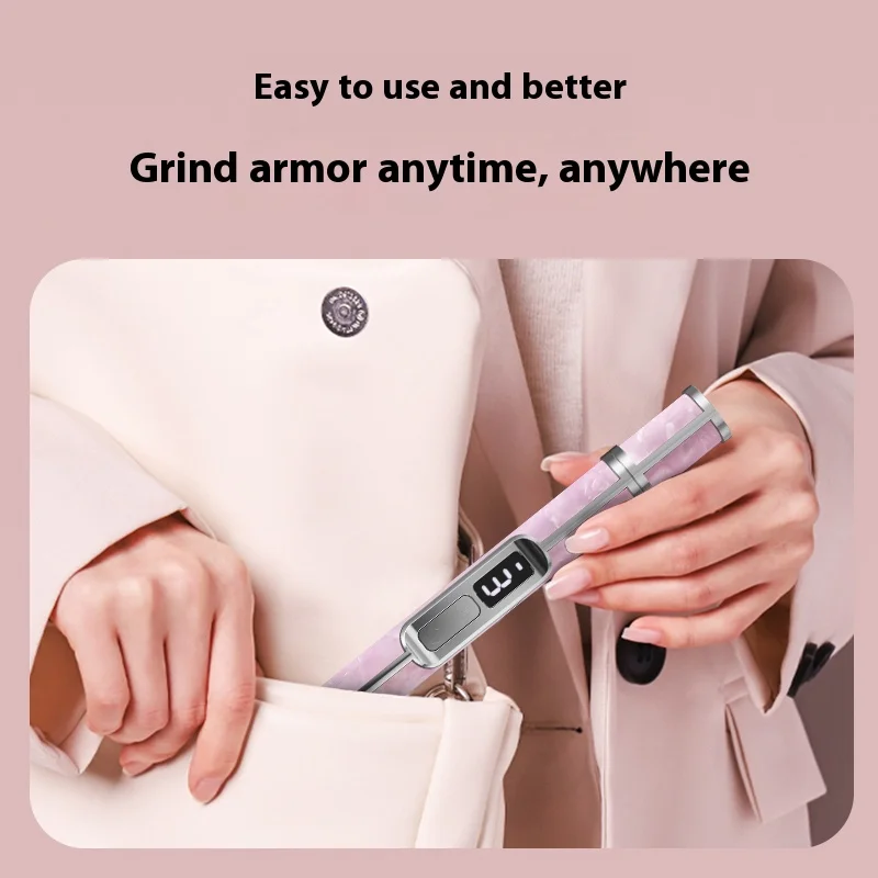 Regulowana, ładowalna elektryczna szlifierka do paznokci, przenośna mini elektryczna wiertarka do pedicure, zestaw do salonu domowego.