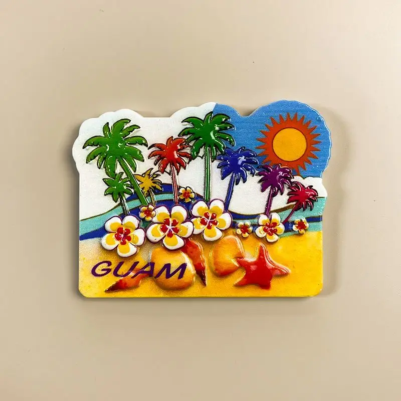 

Guam Tropical Beach 3D Resin Fridge Magnets - Strong Decorative Magnets for Home & Room Decor (Fridge Magnets, Cute & Quirky)