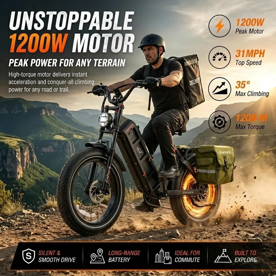 2026 5400W Juliet Pro 2 Electric Bike for Adults 43MPH Dual Motor 70Ah Ebike 200Miles Long Range Electric Bicycle, 20'' F image 7