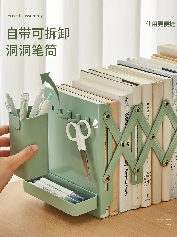 Bookstand Desktop Retractable Bookstand Book Storage Shelf Folding Bookstand