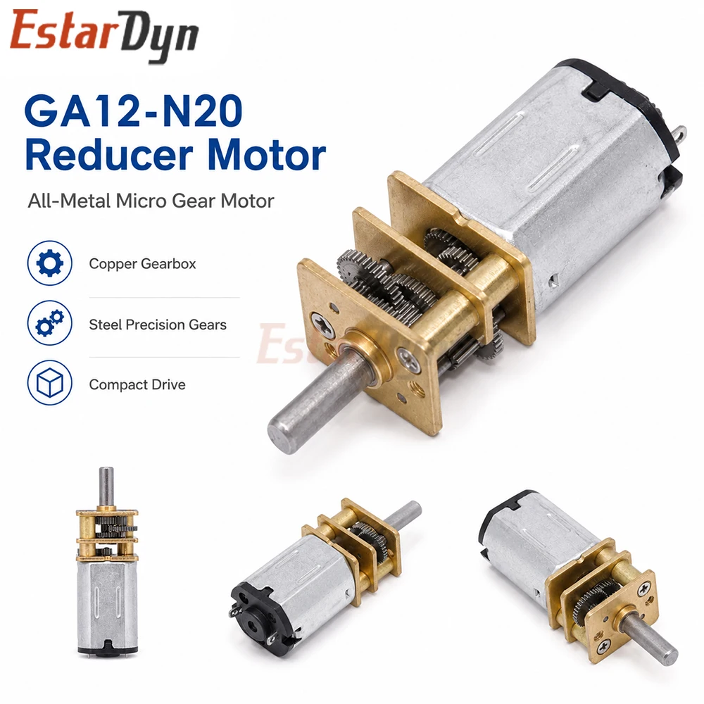 Estardyn GA12-N20 Micro DC 6V 100RPM Gear Motor Speed Reduction Gearbox for RC Robot Smart Car DIY