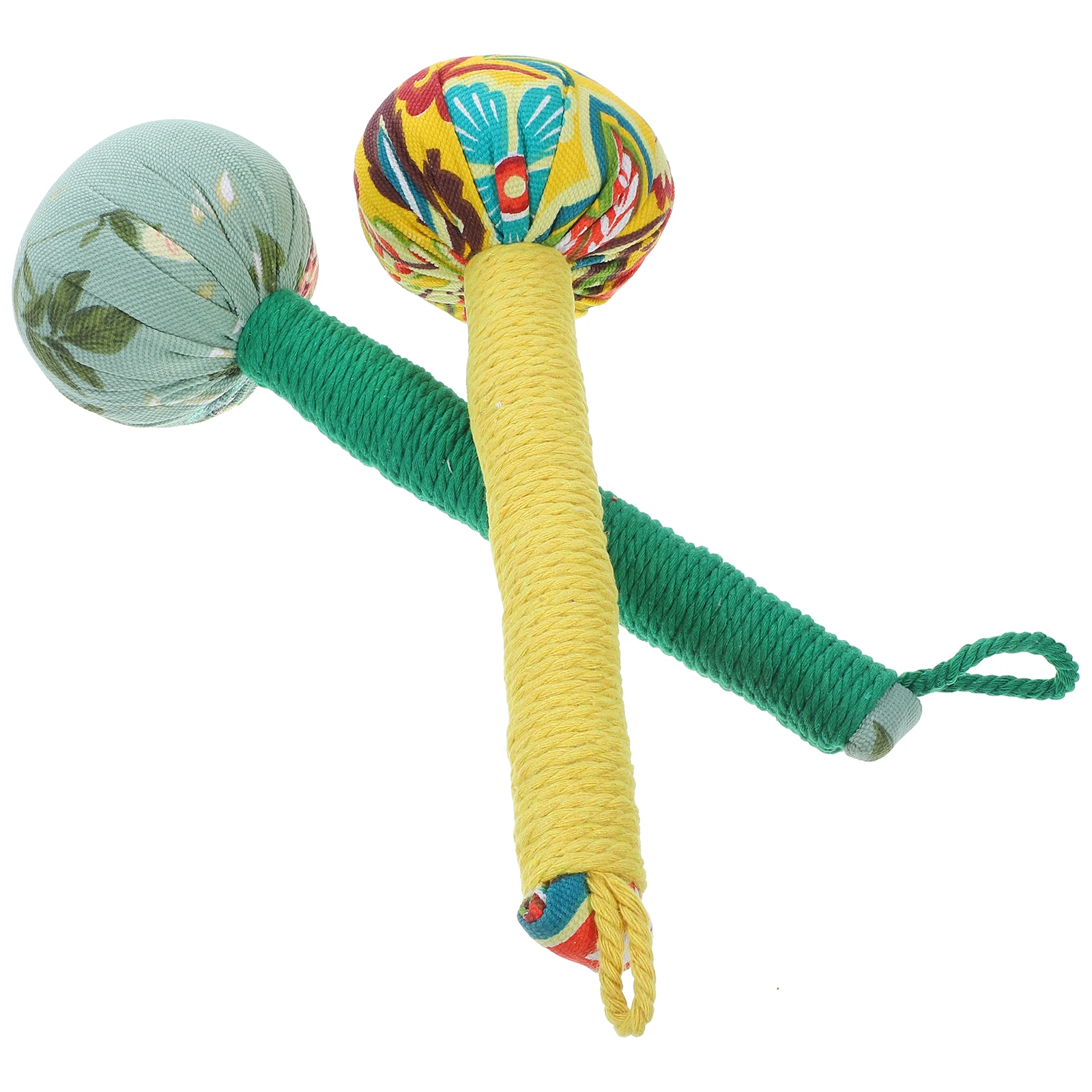 

2 Pcs Wormwood Massage Hammer Massager Stick Manual Back Tool Whole Body Ergonomic Cloth Handheld