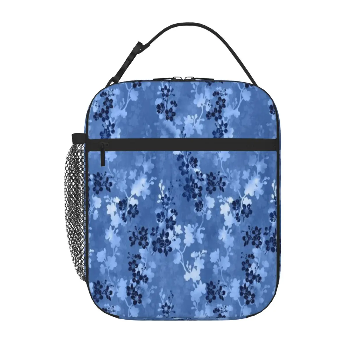 Hot Sale Sakura Blossom In Blue Neutral Tone Lunch Bag Bus Trip Carry Lunch Bag