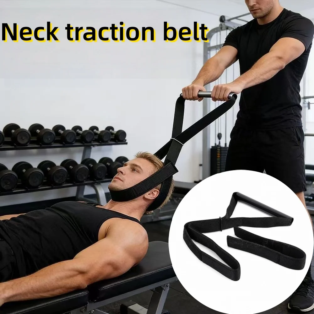 Neck Traction Belt Cervical Spine Relief Belt Home Neck Muscle Relaxation Tool Belt Chin Pad Belt to Relieve Neck Pain