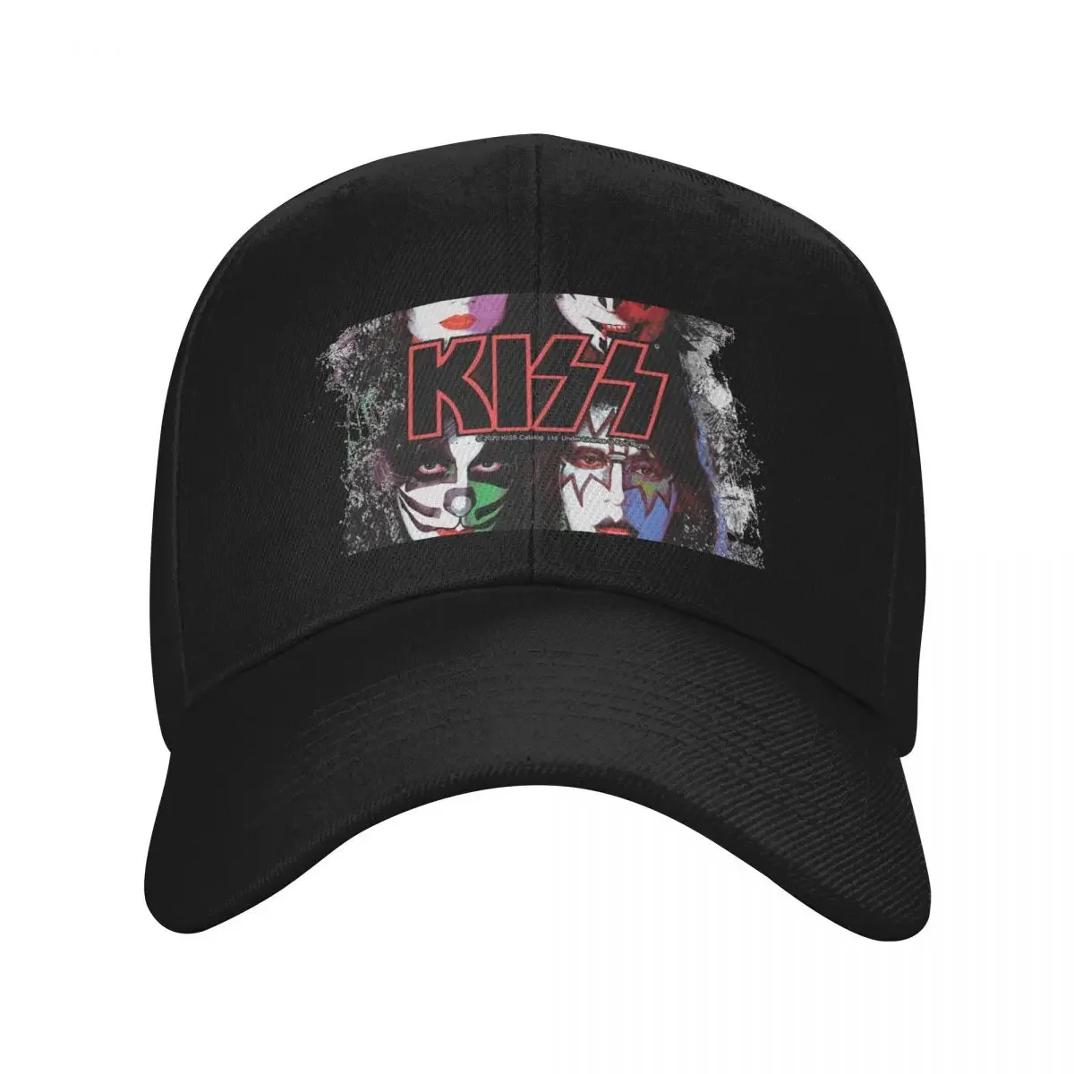 

KISS the Band All Members Faces brush effect Baseball Cap dad hat Sunhat hats for men Female Men's