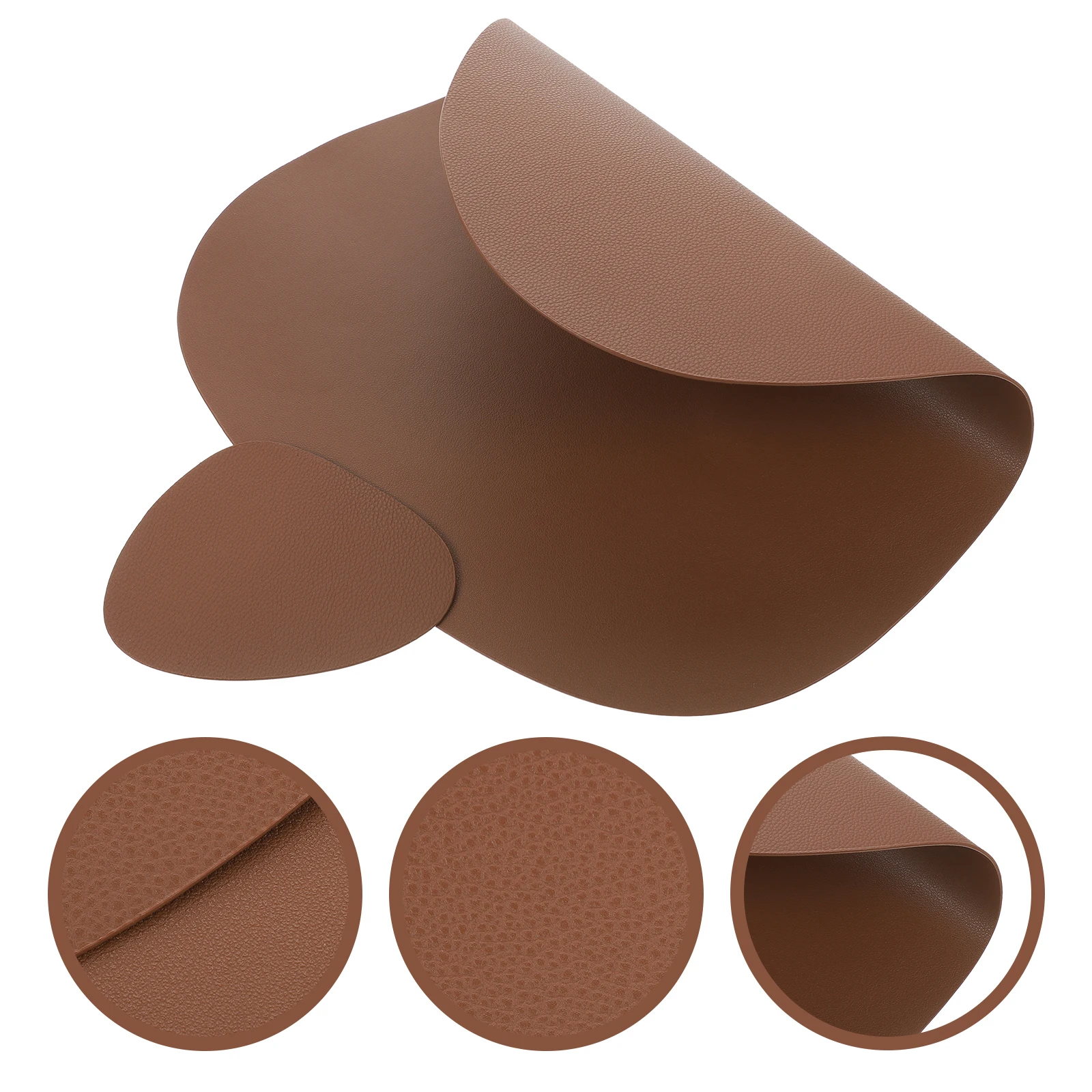 

1 Set Nordic Style Waterproof Heat Insulation Coaster Pu Material Cup Household Dining Mat Non-Slip Table Ornament Home Supplies