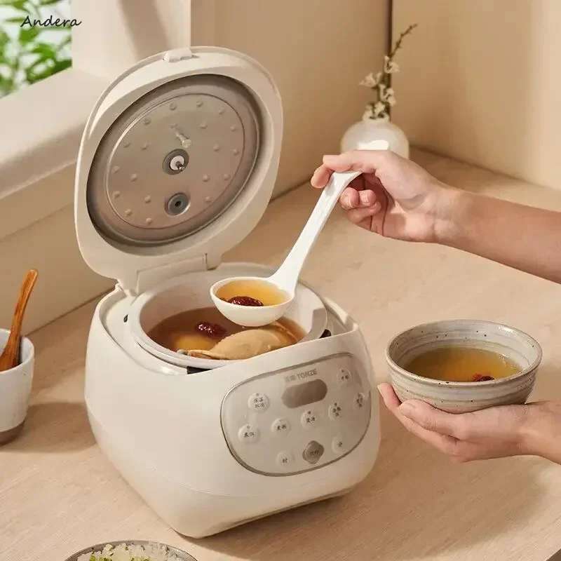 Household Rice Cooker - Ceramic Liner Non-Stick, Smart Uncoated, For 3 People, Rice Porridge Steam Pot