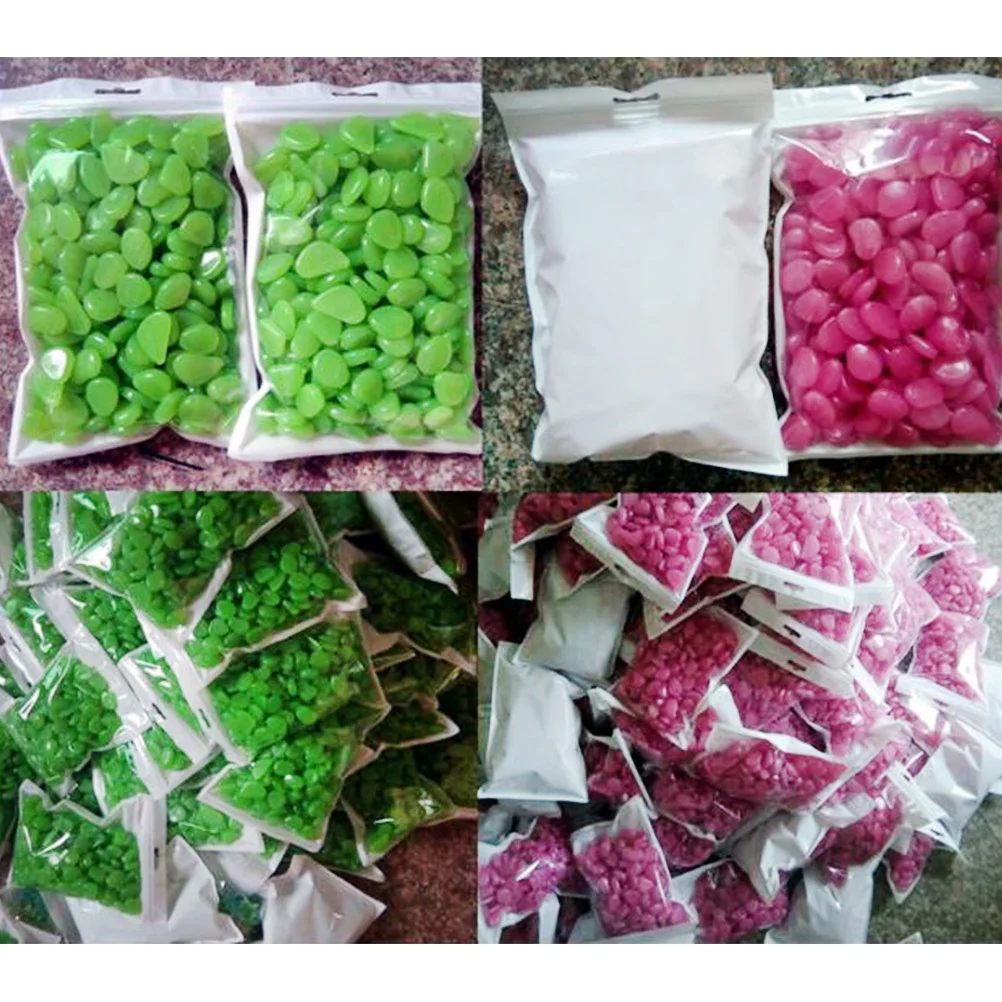 

100Pcs Glow Pebbles Luminous Cobblestones for Fish Tank Garden Yard Decor Fine Polish Durable Light Purple Cobblestone