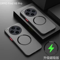 Magnetic Case For OPPO Find X8 Pro Matte Phone Back Cover For OPPO Find X8 Ultra X8Pro Camera Protection Shockproof Bumper Shell