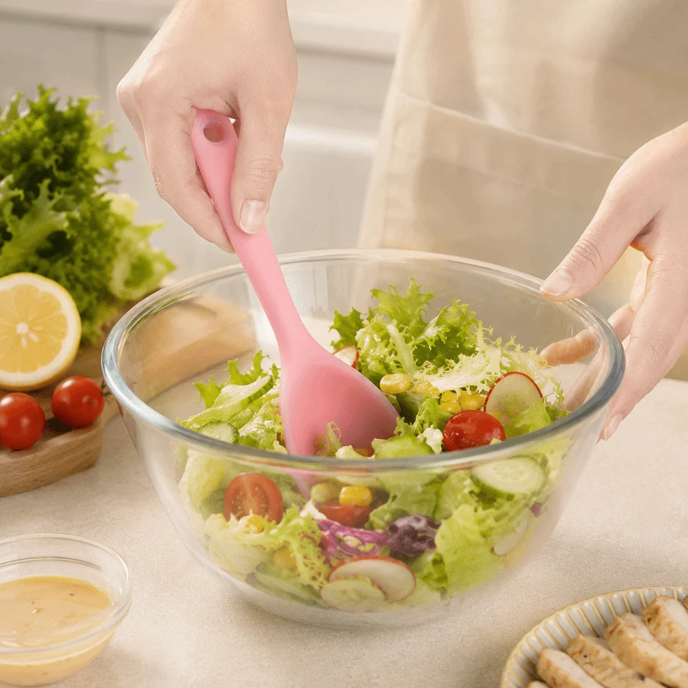Non-Stick Silicone Rice Spoons Heat Resistant Food Grade Rice Paddle Pot-Safe Kitchen Utensils Mashed Potato Turner