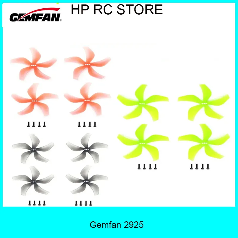 2 Pairs Gemfan 2925 2.9X2.5X5 5-Blade PC Propeller 2CW+2CCW (1 Bag) with M2*7 Screws for DJI Avata FPV 3-Inch Cinewhoop Drones