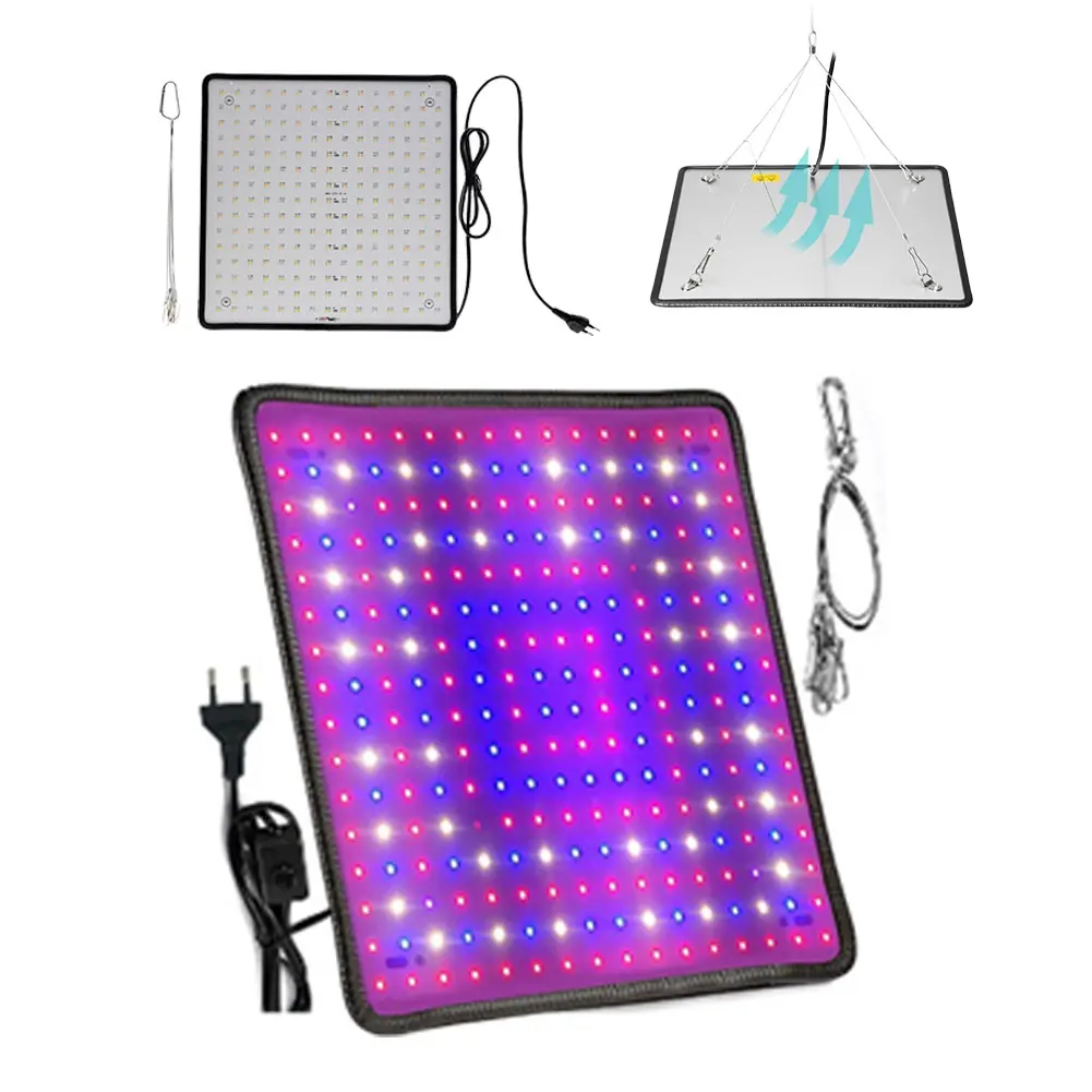 Lampada per piante a LED da 45 W Rosso + Blu + Bianco Lampada per piante a spettro completo quadrata Lampada per piante a spettro completo per serra per tende da coltivazione per semina