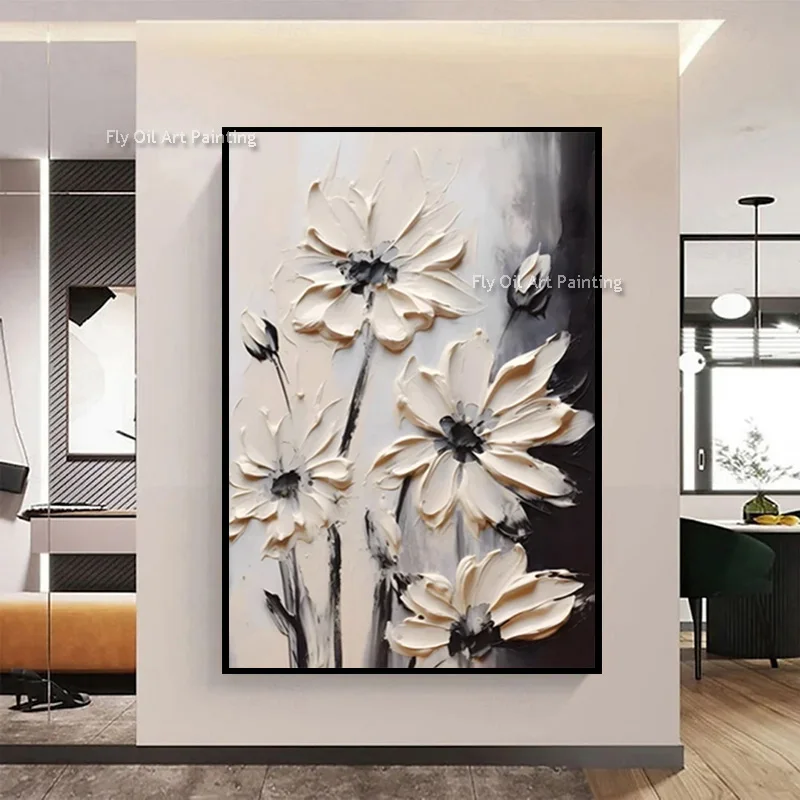 Simplism Set Of Two Wall Art Hand Drawn Deep Green Texture Thick Oil Painting On Canvas New Design Artwork Decor For Home Hall