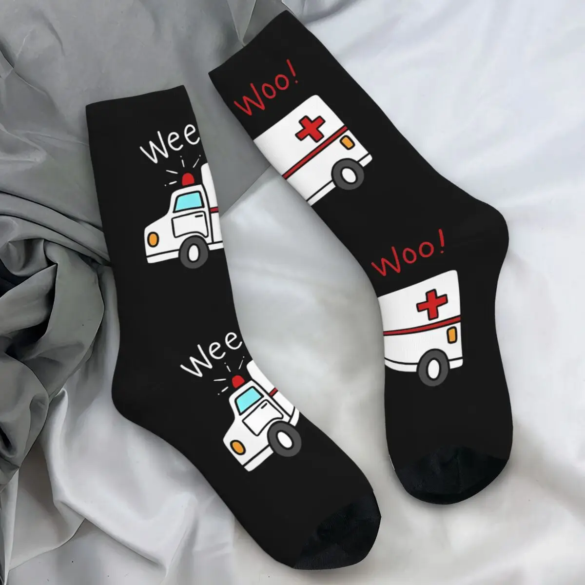 Paramedic Ambulance Stockings Printed Korean Socks Spring Anti Bacterial Socks Unisex Men Outdoor High Quality Socks