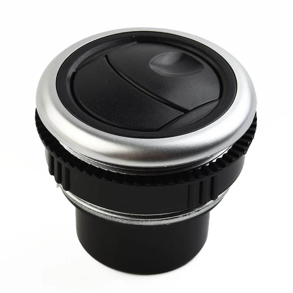 

Air Conditioning Rotation Air Outlet Vent Dashboard Black+silver Brand New 1pcs 58mm ABS For General Motorhomes