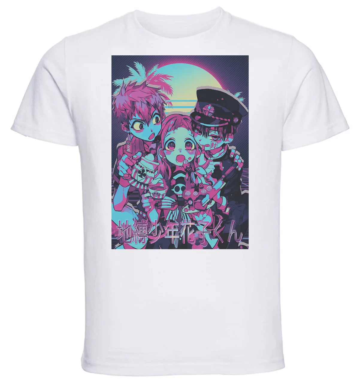 T-Shirt Unisex White Vaporwave Style - Toilet Bound Hanako Kun - Characters SA0899