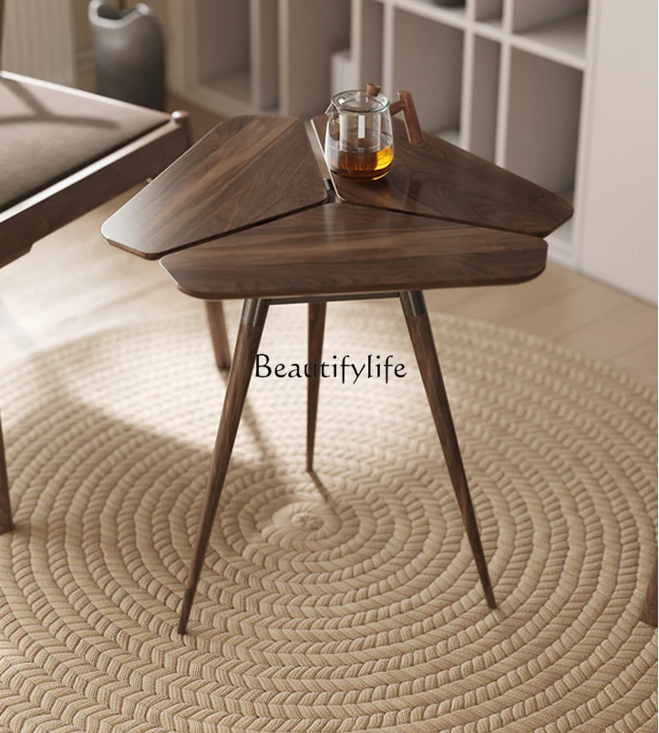 

Nordic Minimalism Small Black Walnut Solid Wood Simplicity Tea Table