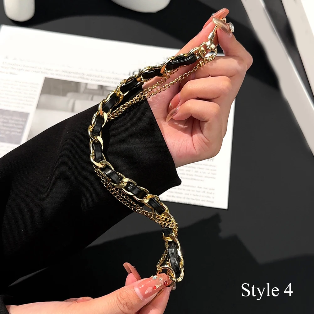 Fashion Woman Bag Chains High Quality Mobile Phone Keychain Detachable Handbag Ornament Decorative Phone Lanyard Bag Accessories