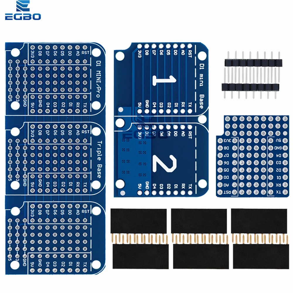 D1 mini double Shield For WeMos D1 Mini Dua Sided Perf Board For Arduino Compatible ProtoBoard Shield Triple