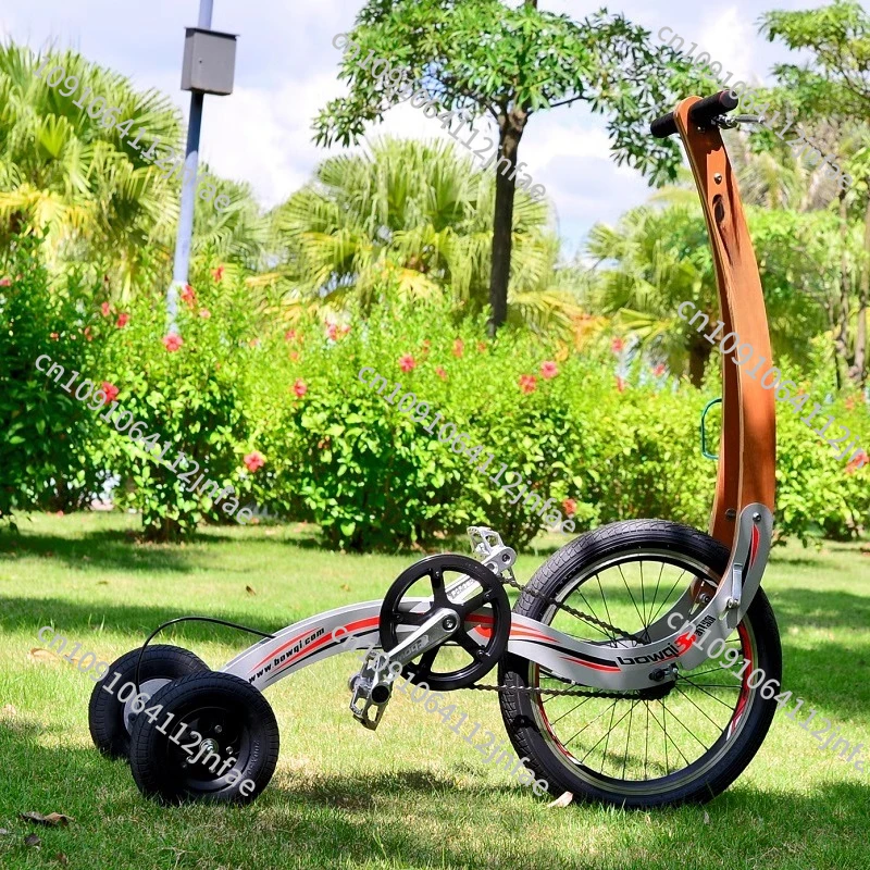 Urban Commute Standing Three-wheel Bike - Seatless Semi-bicycle for Stable Riding & Fitness