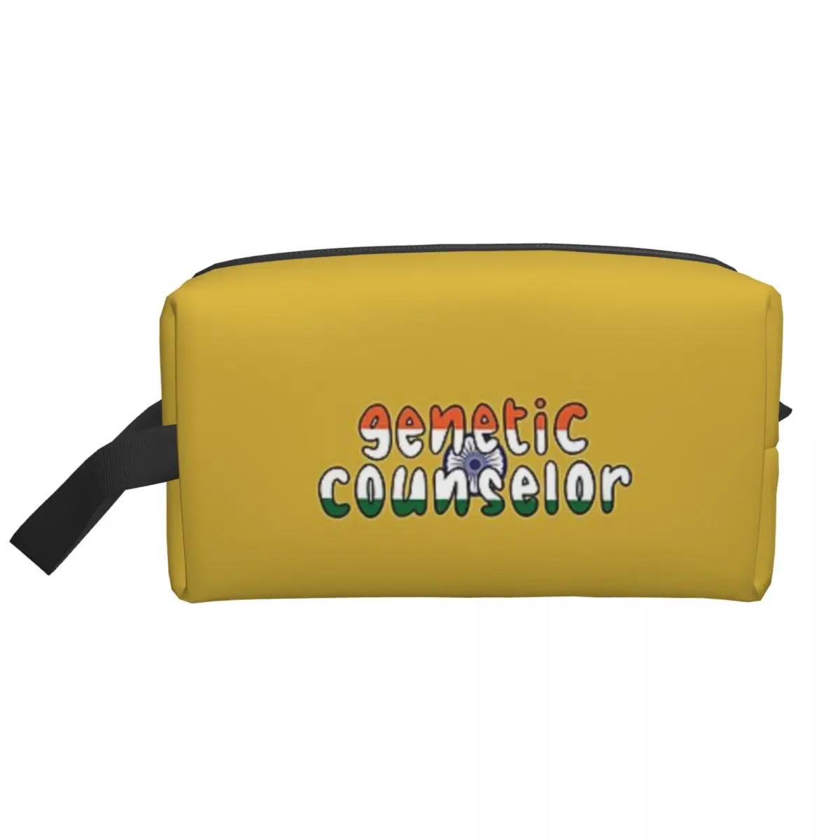 India - Genetic Counselor Makeup Bag for Women Travel Cosmetic Organizer Storage Toiletry Bags