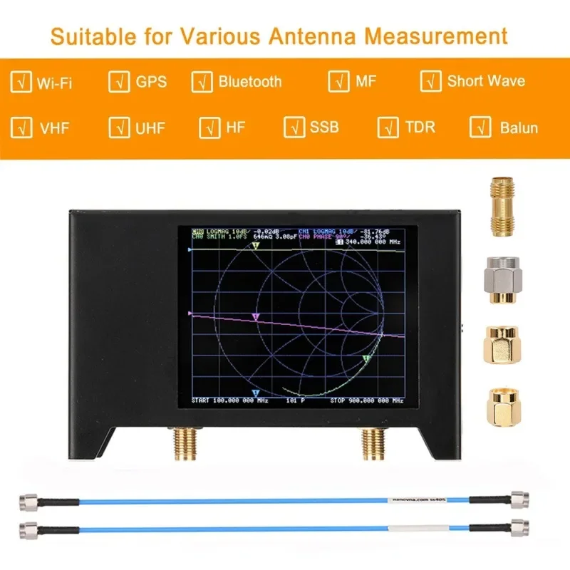 3G Vector Network Analyzer S-A-A-2 NanoVNA V2 Antenna Analyzer Short-wave HF VHF UHF