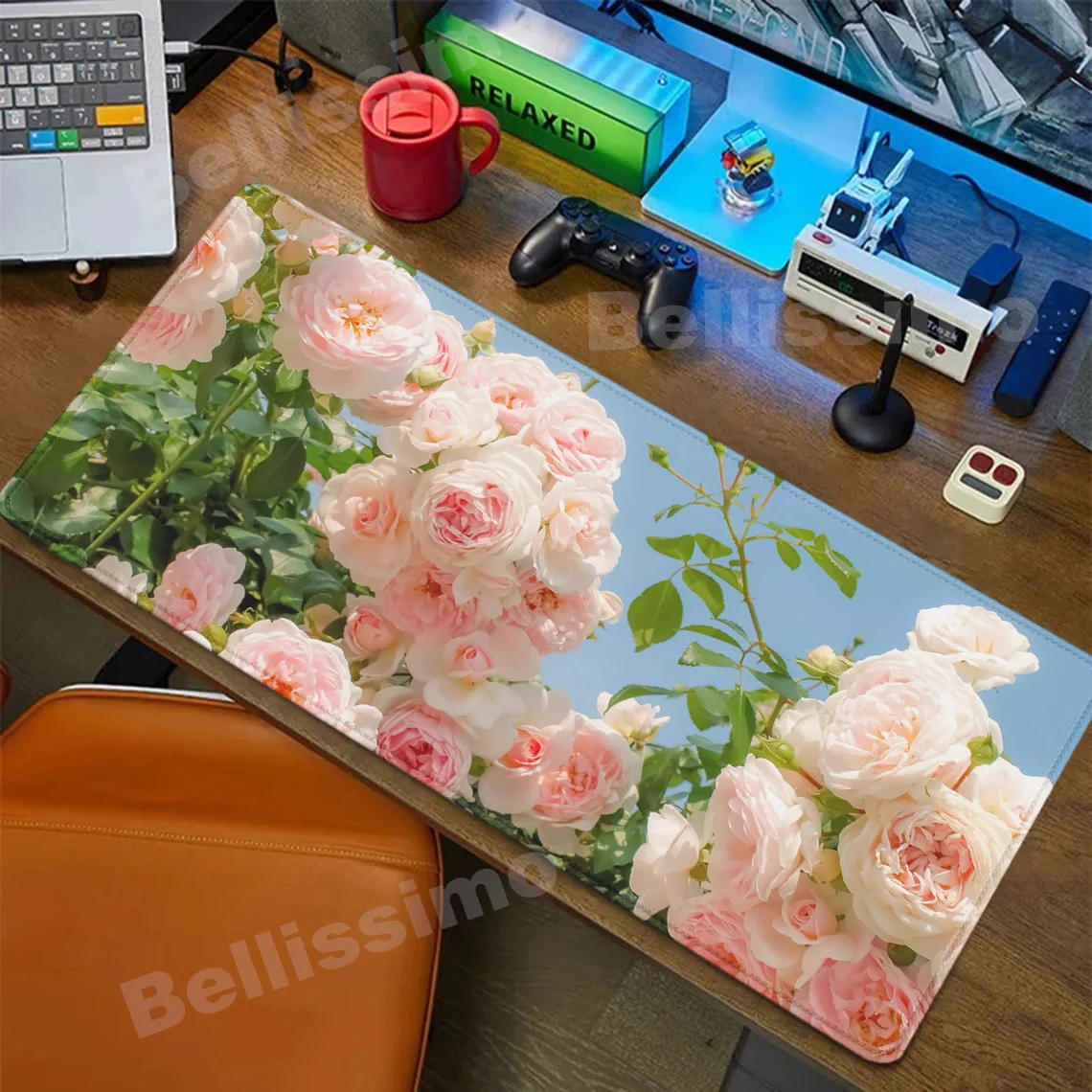 

900x400Green Plant Flower Aesthetics Mouse Pad Gaming XL Computer Mousepad XXL Playmat Natural Rubber Mice Pad Carpet Computer