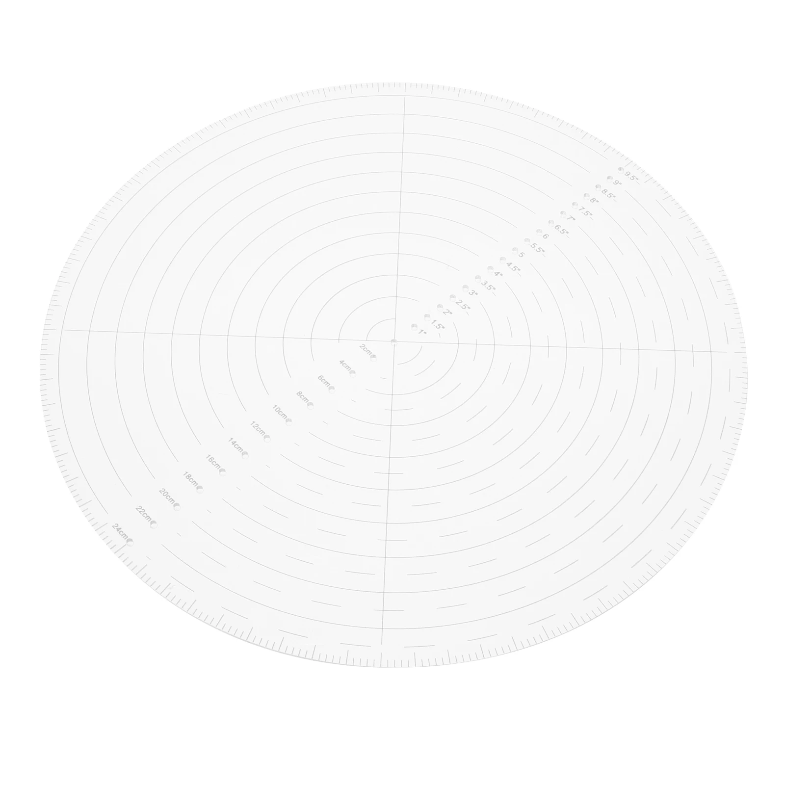 

10In Clear Acrylic For Quilting Sewing Circular Center Design Accurate Scales Portable Lightweight Diy Patchwork Template Ruler