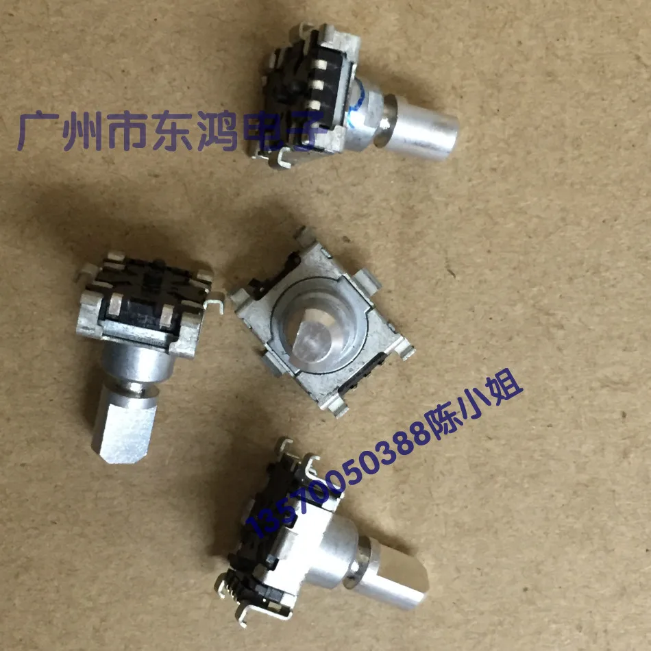 2pcs  for ALPS alpine RK1191124001 return potentiometer with switch 10K half shaft 15MM