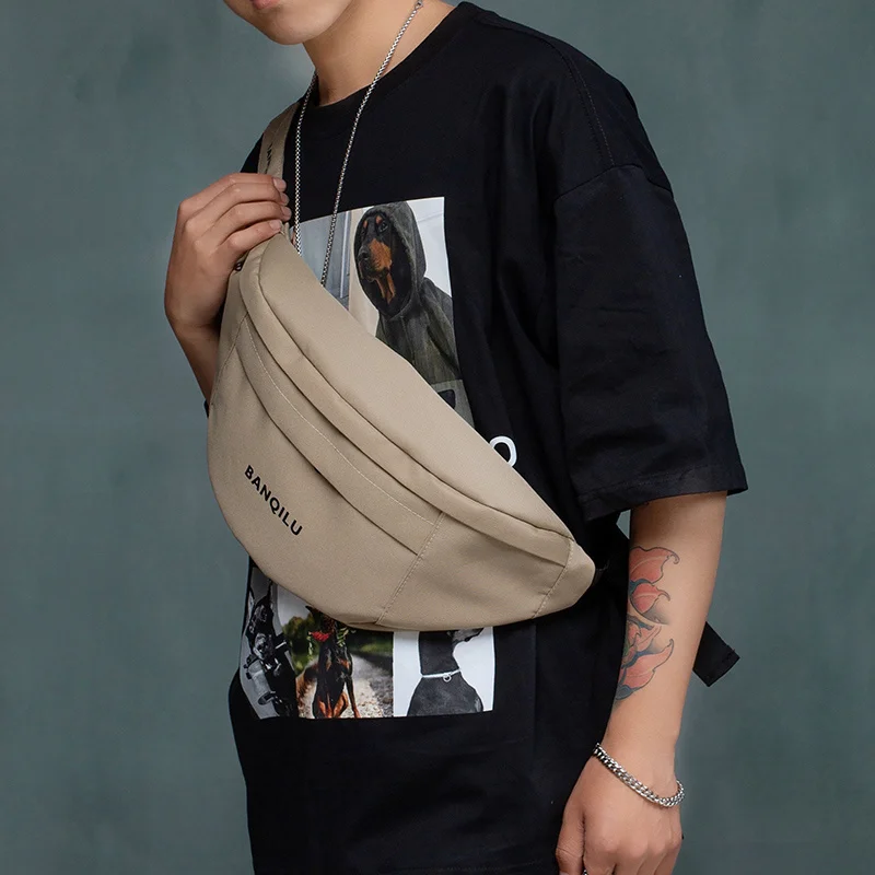 High Quality Nylon Unisex Crossbody Bags 2024 New Fashion Men Chest Pack Casual Travel Shopping Waist Bag Large Capacity Handbag