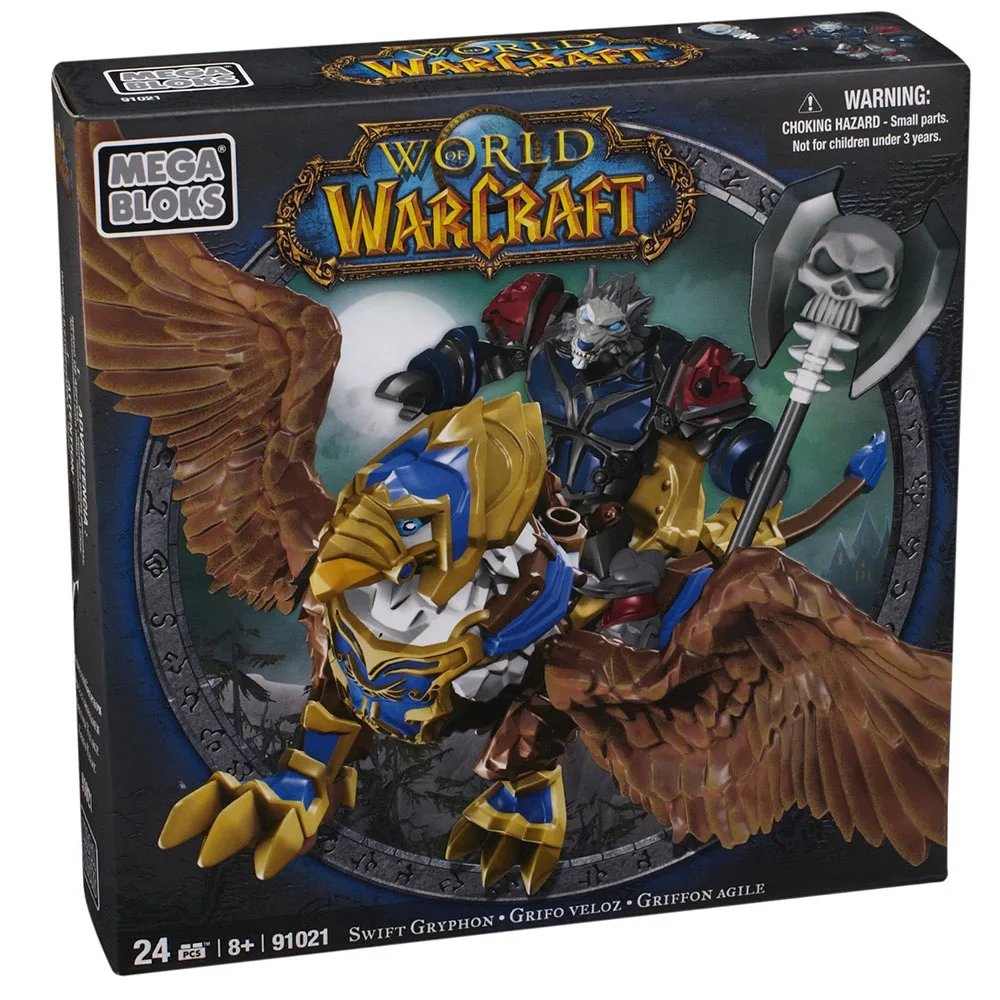 

Original Mega Bloks World of Warcraft Swift Gryphon and Graven Alliance Wargen Death Knight Collectible Figurines Kids Gifts